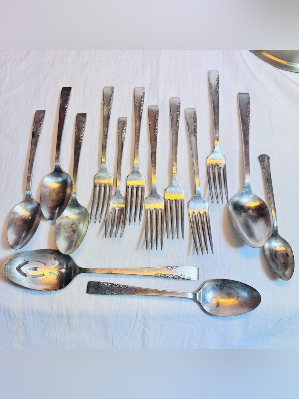 1881 Rogers Oneida LTD Silverplate Flatware Lot 14 Pc Spoons & Forks - Proposal